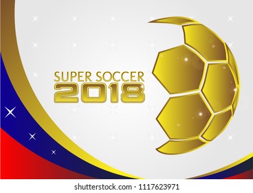  Super soccer Banner template 2018. Vector