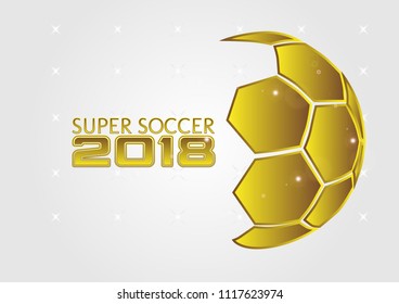  Super soccer Banner template 2018. Vector