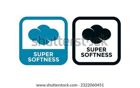 Super softness logo badge design. Suitable for product label