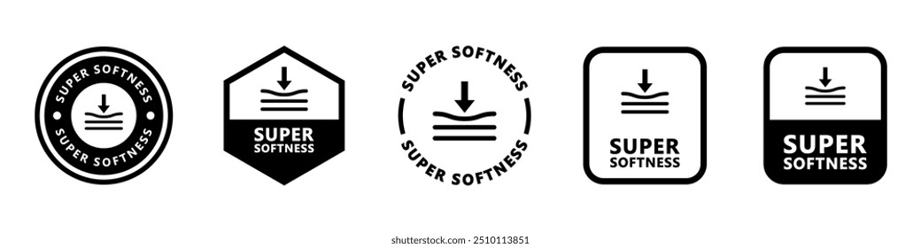 Super Softness - iconos vectoriales para ropa o tela.