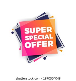 Etiqueta de vectores de compras de oferta especial