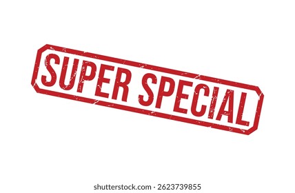 SUPER SPECIAL Red rubber stamp on white background. SUPER SPECIAL stamp sign. SUPER SPECIAL stamp.
