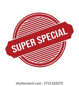 super special Rubber Stamp. Red super special Rubber Grunge Stamp Vector Illustration