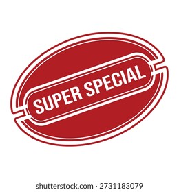 super special Rubber Stamp. Red super special Rubber Grunge Stamp Vector Illustration