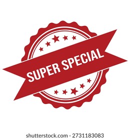 super special Rubber Stamp. Red super special Rubber Grunge Stamp Vector Illustration