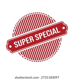 super special Rubber Stamp. Red super special Rubber Grunge Stamp Vector Illustration