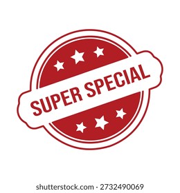 super special Rubber Stamp. Red super special Rubber Grunge Stamp Vector Illustration