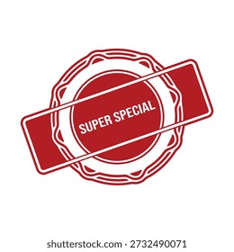 super special Rubber Stamp. Red super special Rubber Grunge Stamp Vector Illustration