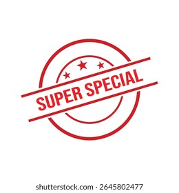 Super Special Rubber Stamp Seal Vector.