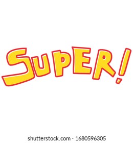 Super Sprache. Vektorillustration von Pop-Art-Handschriften