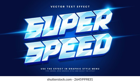 Super Speed 3d editable text effect Template Suitable for Champion theme