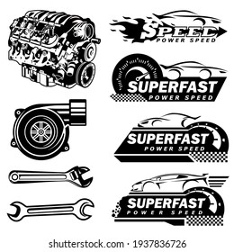 Super speed symbol, speed of the car for speed icons vector.