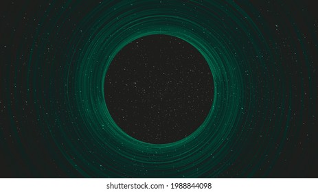 Super Spiral Green Black hole on Galaxy background with Milky Way spiral,Universe and starry concept design,vector