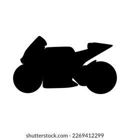 Super sport bike silhouette, icon vector illustration. Template for world championship motor sport bike racing design element. Editable graphic resources for many purposes.