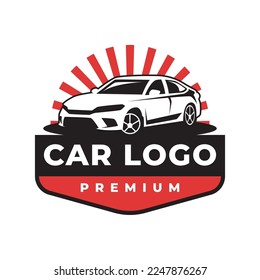 super sports car vector logo design