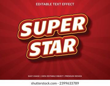 super star editable text effect template use for business brand and logo