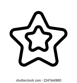 Super star icon line isolated on white background. Black flat thin icon on modern outline style. Linear symbol and editable stroke. Simple and pixel perfect stroke vector illustration