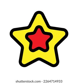 Línea de icono de super estrella aislada en fondo blanco. Icono delgado plano negro sobre el estilo de contorno moderno. Símbolo lineal y trazo editable. Ilustración vectorial de trazo simple y píxel perfecto