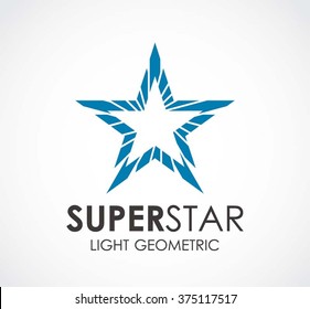 Super Star Of Line Geometric Abstract Vector And Logo Design Or Template Light Winner Business Icon Of Company Identity Symbol Concept