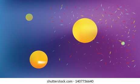 Super star themed background. Illustration, blur. Astonomic hi-res and fresh. Stars, planets, signs. Colorful universe space background theme.