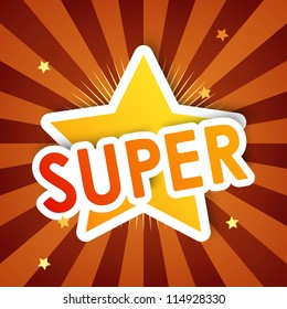 super star, vector illustration