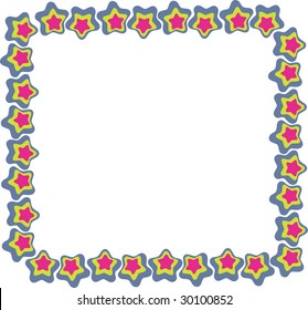 super stars border red blue