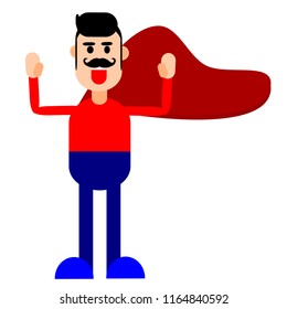 Super strong man character in concept