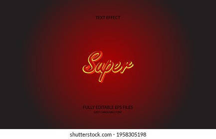 Super style editable text effect 