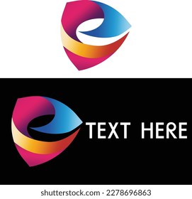 diseño de logotipo de súper estilo, con diferentes degradados de color y fondo blanco