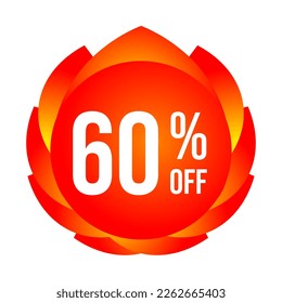 Super stylischer Rabattstempel (60 %)
