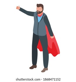 Super successful businessman icon. Isometric of super successful businessman vector icon for web design isolated on white background