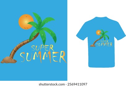 super summer enjoy t-shirt design