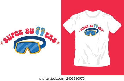 diseño de camisetas gráficas de verano súper listas para imprimir