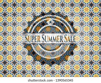Super Summer Sale arabesque emblem. arabic decoration.