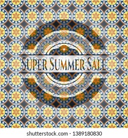 Super Summer Sale arabesque style emblem. arabic decoration.