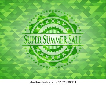 Super Summer Sale green mosaic emblem