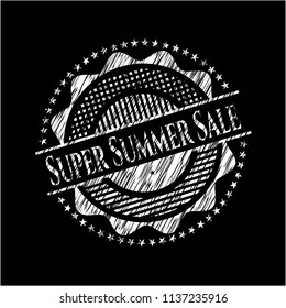 Super Summer Sale on chalkboard