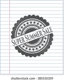Super Summer Sale pencil effect