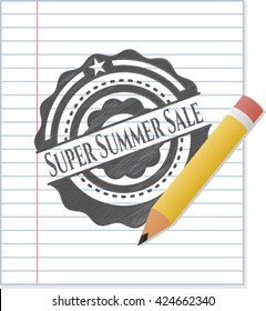 Super Summer Sale pencil emblem
