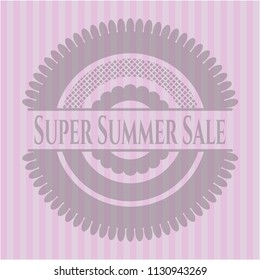 Super Summer Sale pink emblem. Vintage.