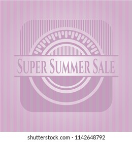 Super Summer Sale pink emblem. Vintage.