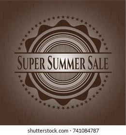 Super Summer Sale realistic wooden emblem