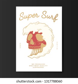 Super surf vintage logo vector