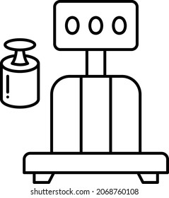 Super Table Top Digital Weighing Scale Concept Vector Icon Design, Weight Measuring device Error Symbol, Mass balances Sign, calibration and Vibration Stock Illustration