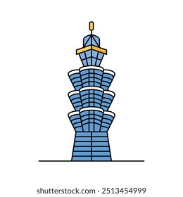 Arranha-céu super alto em Taipei, Taiwan, taipei 101 design vetorial