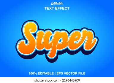 Super Text Effect With 3d Style.