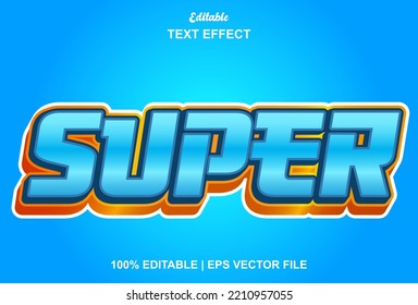 super text effect with 3d style and editable