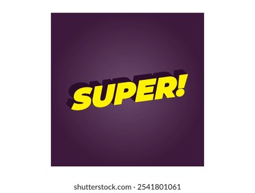 Super. Texteffekt-Design im bunten Stil mit 3D-Look