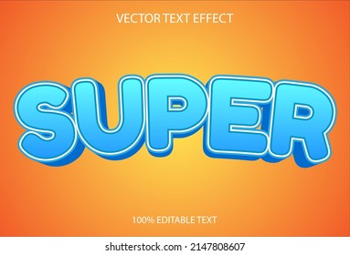 super text effect with editable orange color for logo.