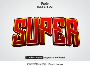 super text effect with graphic style and editable.